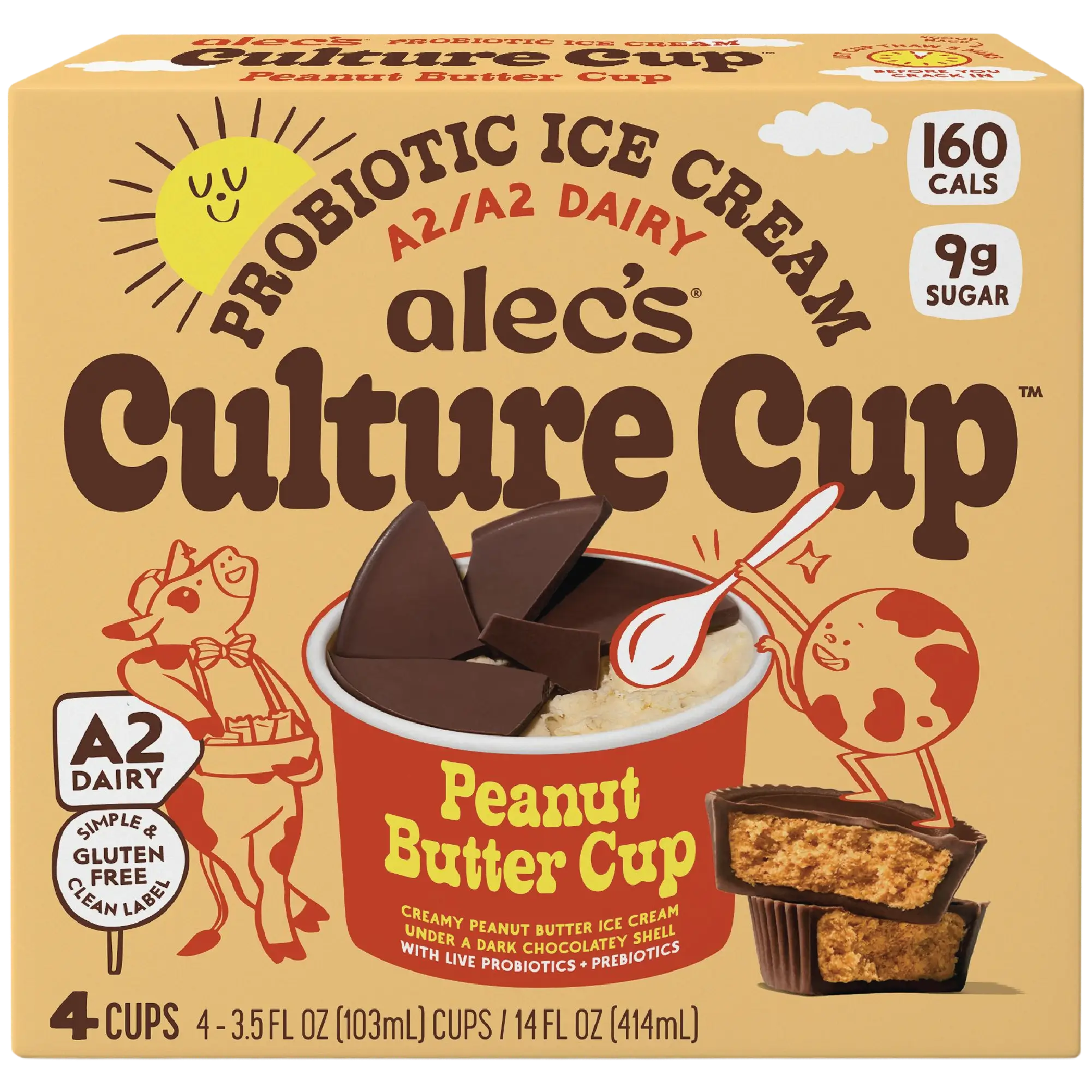 Culture Cup: Peanut Butter Cup 4-Pack – Alec's Ice Cream Culture Cup: Peanut Butter Cup 4-Pack – Alec's Ice Cream