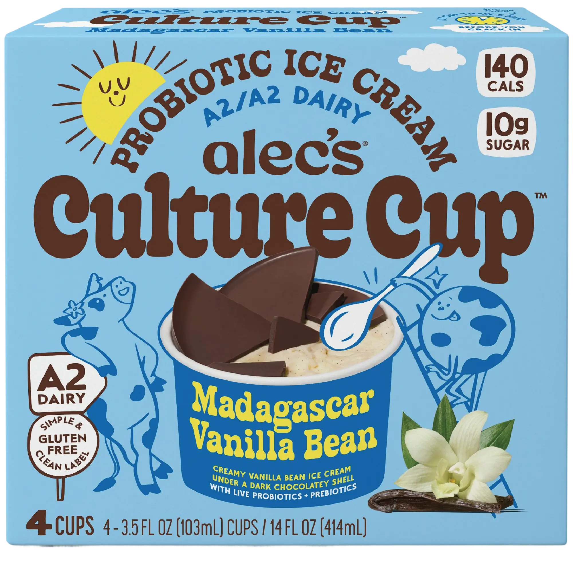 Culture Cup: Madagascar Vanilla Bean 4-Pack – Alec's Ice Cream Culture Cup: Madagascar Vanilla Bean 4-Pack – Alec's Ice Cream