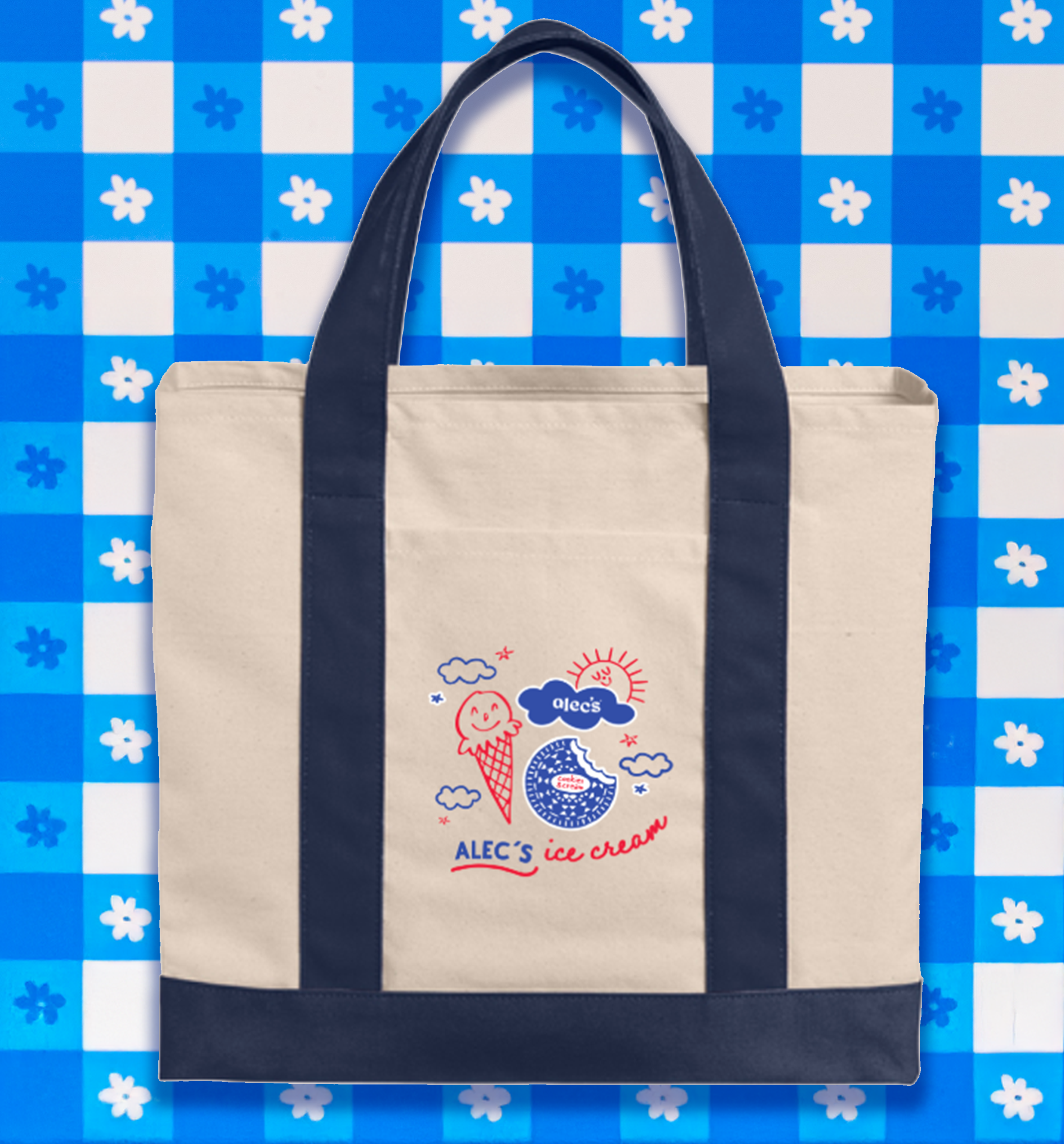 Alec's Cookies & Cream Boat Tote