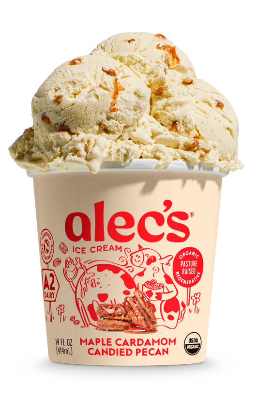 Maple Cardamom Candied Pecan Alec's Ice Cream Flavor