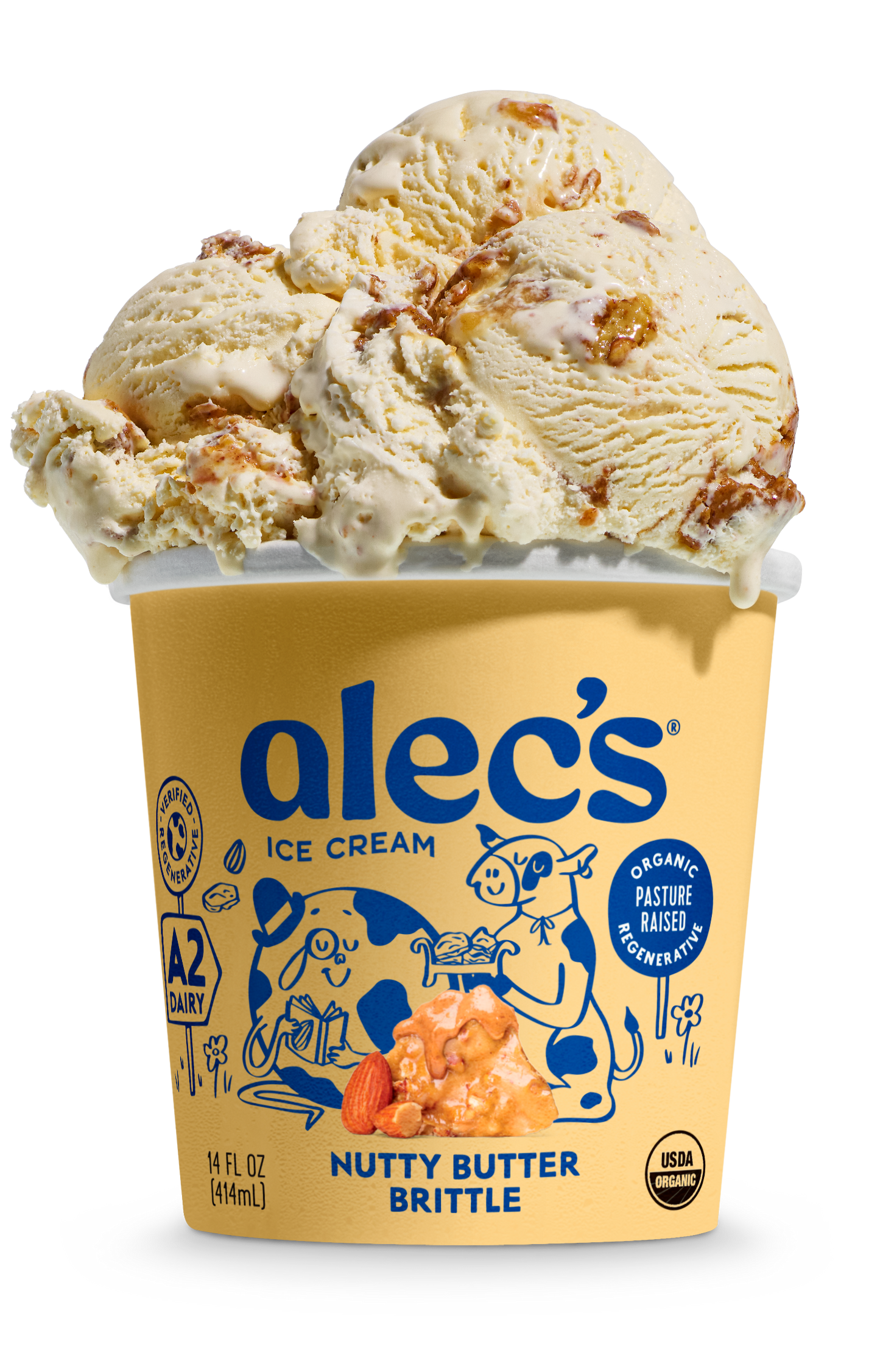 Nutty Butter Brittle Almond Alec's Ice Cream Flavor