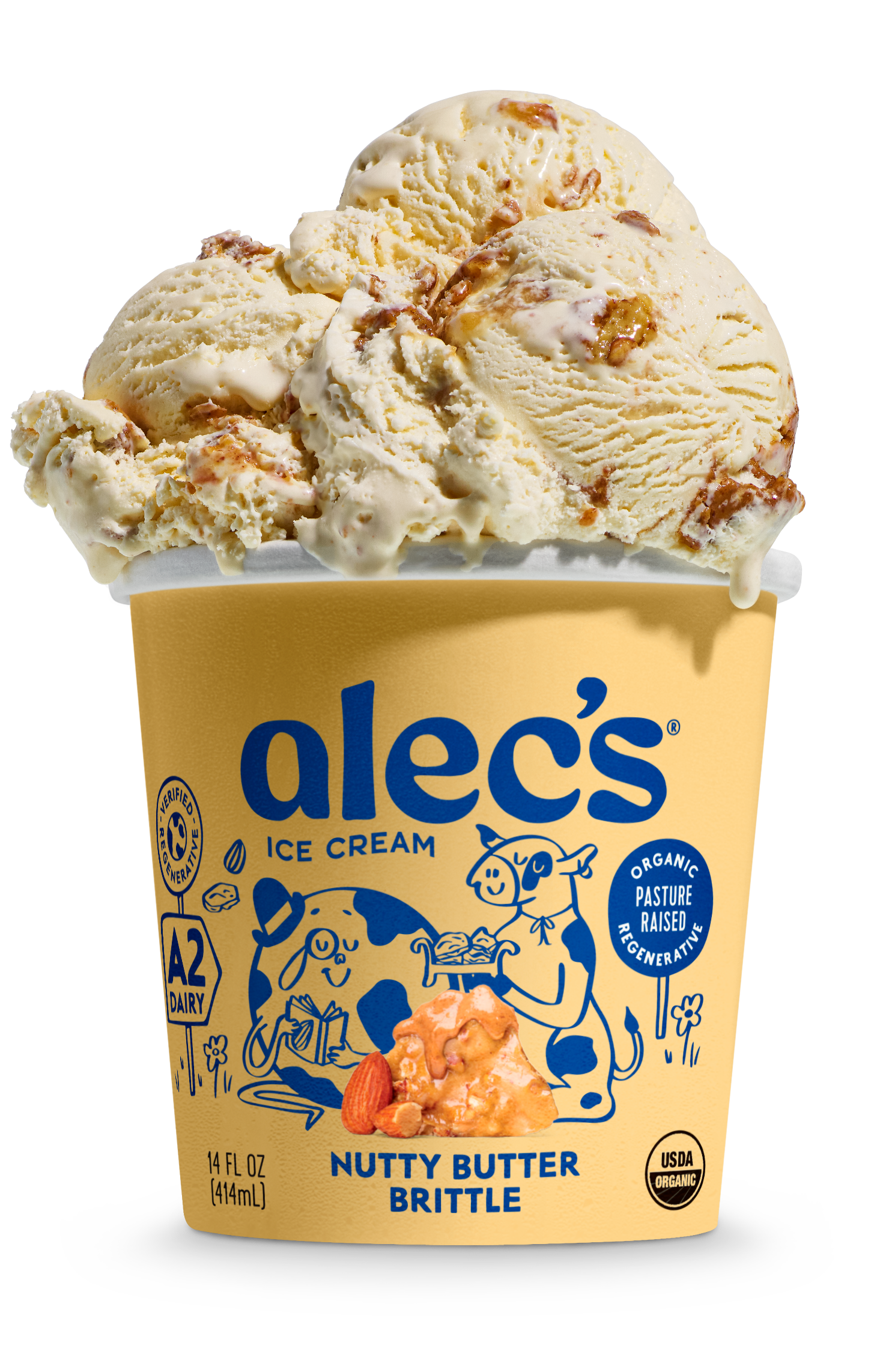 Nutty Butter Brittle Almond Alec's Ice Cream Flavor