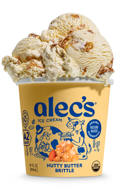 Nutty Butter Brittle Almond Alec's Ice Cream Flavor