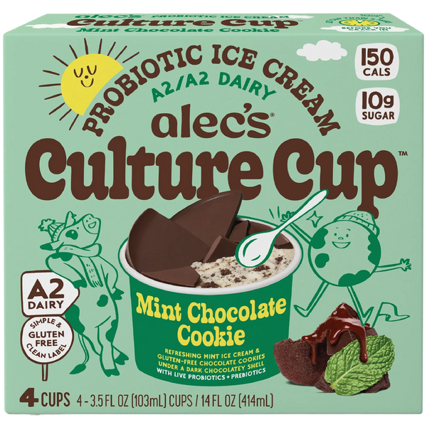 Culture Cup: Mint Chocolate Cookie 4-Pack – Alec's Ice Cream