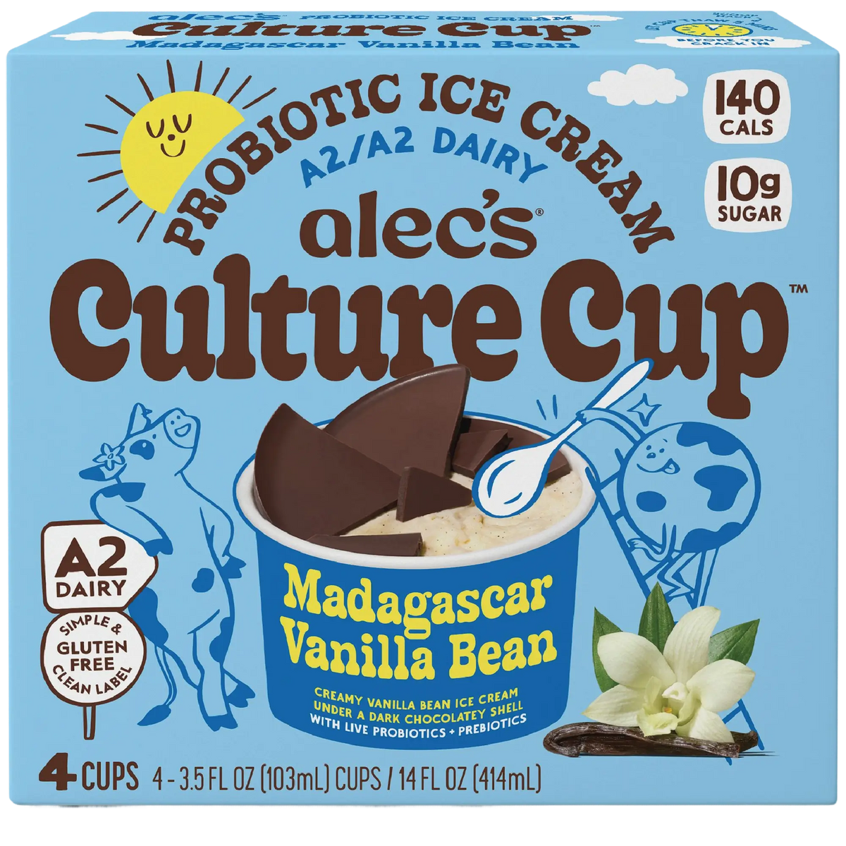 Culture Cup: Madagascar Vanilla Bean 4-Pack – Alec's Ice Cream