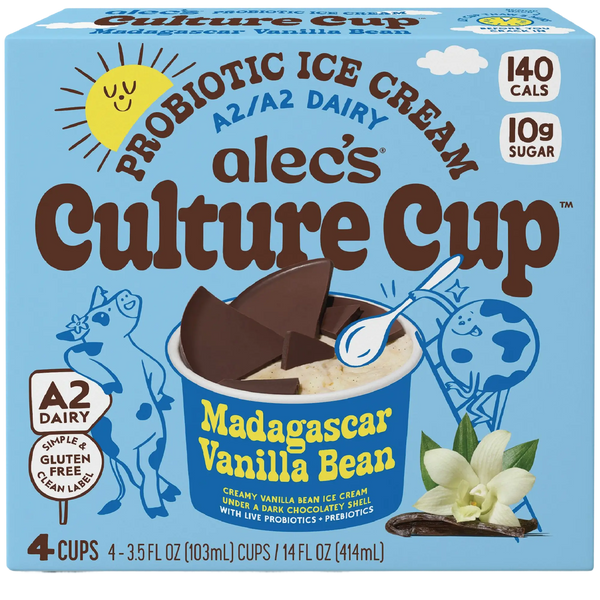Culture Cup: Madagascar Vanilla Bean 4-Pack – Alec's Ice Cream
