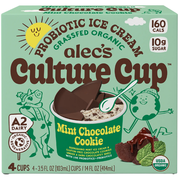 Culture Cup: Mint Chocolate Cookie 4-Pack – Alec's Ice Cream