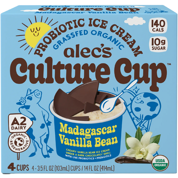 Culture Cup: Madagascar Vanilla Bean 4-Pack – Alec's Ice Cream
