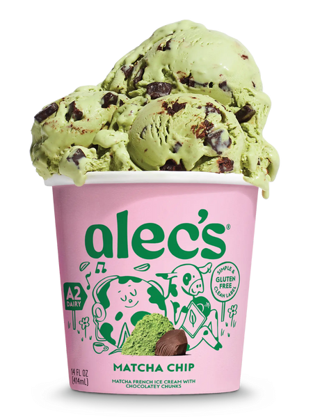 Matcha Chocolate Chip – Alec's Ice Cream